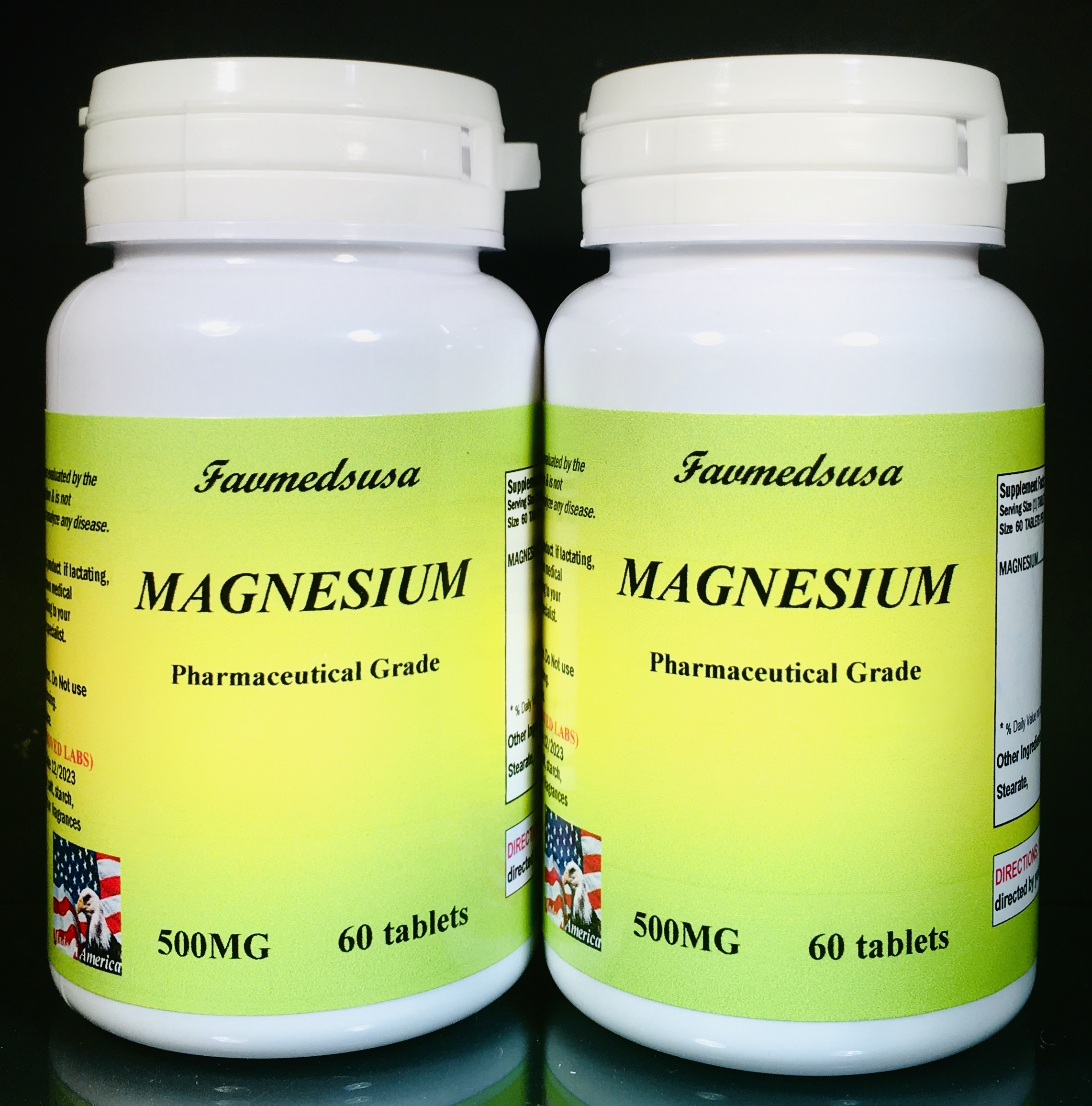 Magnesium 500mg - 120 (2x60) tablets